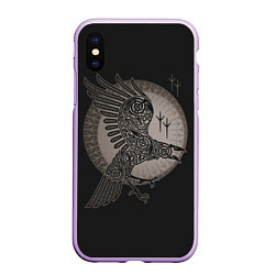 Чехол iPhone XS Max матовый Vikings, цвет: 3D-сиреневый
