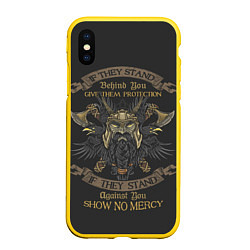 Чехол iPhone XS Max матовый Vikings, цвет: 3D-желтый