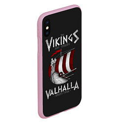 Чехол iPhone XS Max матовый Vikings Valhalla, цвет: 3D-розовый — фото 2