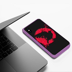 Чехол iPhone XS Max матовый Vikings, цвет: 3D-фиолетовый — фото 2