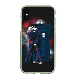 Чехол iPhone XS Max матовый Doctor Who, цвет: 3D-салатовый