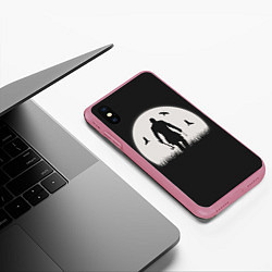 Чехол iPhone XS Max матовый Vikings, цвет: 3D-малиновый — фото 2