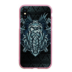 Чехол iPhone XS Max матовый Odinn, цвет: 3D-розовый