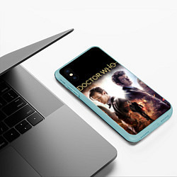 Чехол iPhone XS Max матовый Доктор Кто, цвет: 3D-мятный — фото 2