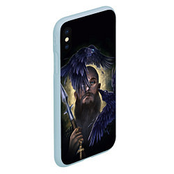 Чехол iPhone XS Max матовый Vikings, цвет: 3D-голубой — фото 2