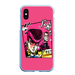 Чехол iPhone XS Max матовый JoJo Bizarre Adventure, цвет: 3D-голубой