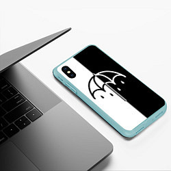 Чехол iPhone XS Max матовый BRING ME THE HORIZON, цвет: 3D-мятный — фото 2