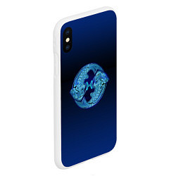 Чехол iPhone XS Max матовый Знаки Зодиака Рыбы, цвет: 3D-белый — фото 2