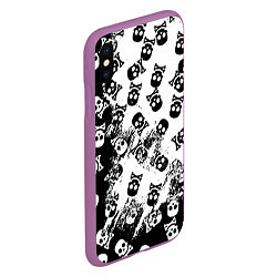 Чехол iPhone XS Max матовый Черепа, цвет: 3D-фиолетовый — фото 2