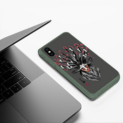 Чехол iPhone XS Max матовый Princess Mononoke, цвет: 3D-темно-зеленый — фото 2