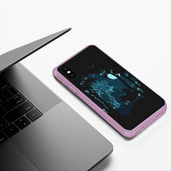 Чехол iPhone XS Max матовый Принцесса Мононоке, цвет: 3D-сиреневый — фото 2