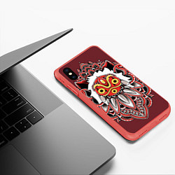 Чехол iPhone XS Max матовый Принцесса Мононоке, цвет: 3D-красный — фото 2