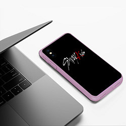 Чехол iPhone XS Max матовый STRAY KIDS, цвет: 3D-сиреневый — фото 2