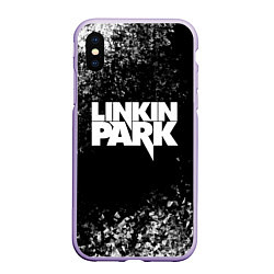 Чехол iPhone XS Max матовый Linkin Park, цвет: 3D-светло-сиреневый