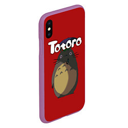 Чехол iPhone XS Max матовый Totoro, цвет: 3D-фиолетовый — фото 2