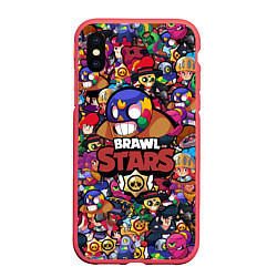 Чехол iPhone XS Max матовый BRAWL STARS EL PRIMO, цвет: 3D-красный