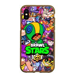 Чехол iPhone XS Max матовый BRAWL STARS LEON