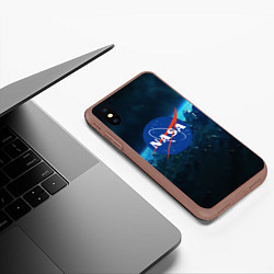 Чехол iPhone XS Max матовый NASA, цвет: 3D-коричневый — фото 2