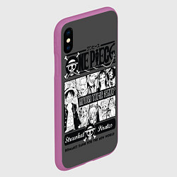 Чехол iPhone XS Max матовый One Piece, цвет: 3D-фиолетовый — фото 2