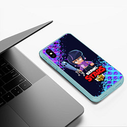 Чехол iPhone XS Max матовый BRAWL STARS BIBI, цвет: 3D-мятный — фото 2