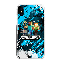 Чехол iPhone XS Max матовый Minecraft Майнкрафт