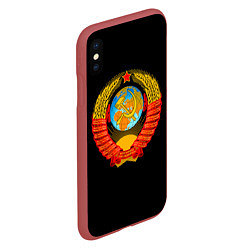 Чехол iPhone XS Max матовый СССР, цвет: 3D-красный — фото 2