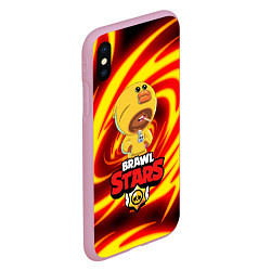 Чехол iPhone XS Max матовый BRAWL STARS SALLY LEON, цвет: 3D-розовый — фото 2