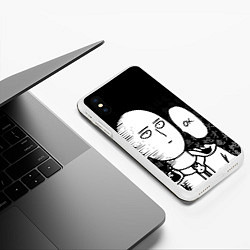 Чехол iPhone XS Max матовый ONE-PUNCH MAN, цвет: 3D-белый — фото 2