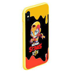 Чехол iPhone XS Max матовый BRAWL STARS MAX, цвет: 3D-желтый — фото 2