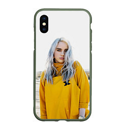 Чехол iPhone XS Max матовый BILLIE EILISH, цвет: 3D-темно-зеленый