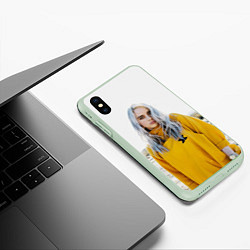 Чехол iPhone XS Max матовый BILLIE EILISH, цвет: 3D-салатовый — фото 2