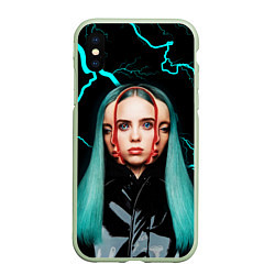 Чехол iPhone XS Max матовый BILLIE EILISH, цвет: 3D-салатовый