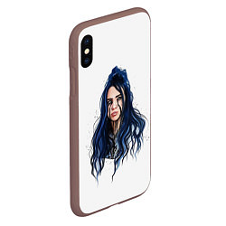 Чехол iPhone XS Max матовый BILLIE EILISH, цвет: 3D-коричневый — фото 2