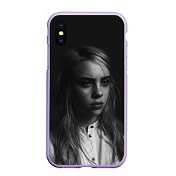 Чехол iPhone XS Max матовый BILLIE EILISH, цвет: 3D-светло-сиреневый