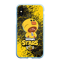 Чехол iPhone XS Max матовый BRAWL STARS SALLY LEON, цвет: 3D-голубой