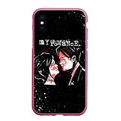 Чехол iPhone XS Max матовый My Chemical Romance, цвет: 3D-малиновый