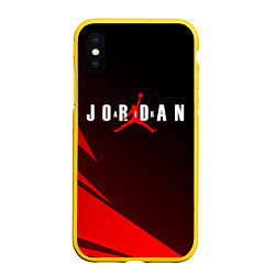 Чехол iPhone XS Max матовый MICHAEL JORDAN, цвет: 3D-желтый