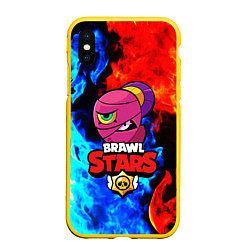 Чехол iPhone XS Max матовый BRAWL STARS TARA, цвет: 3D-желтый