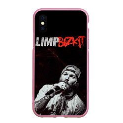 Чехол iPhone XS Max матовый Limp Bizkit, цвет: 3D-розовый