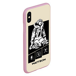 Чехол iPhone XS Max матовый Apex Legends Wattson, цвет: 3D-розовый — фото 2