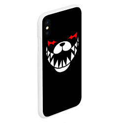 Чехол iPhone XS Max матовый MONOKUMA BLACK, цвет: 3D-белый — фото 2