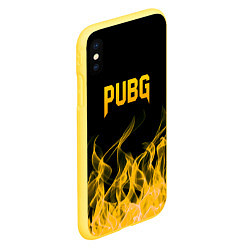 Чехол iPhone XS Max матовый PUBG, цвет: 3D-желтый — фото 2