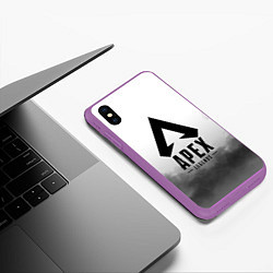 Чехол iPhone XS Max матовый APEX LEGENDS, цвет: 3D-фиолетовый — фото 2