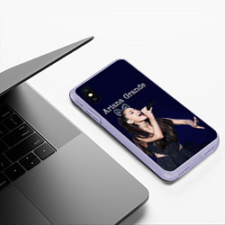 Чехол iPhone XS Max матовый Ariana Grande Ариана Гранде, цвет: 3D-светло-сиреневый — фото 2