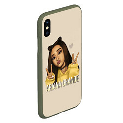 Чехол iPhone XS Max матовый Ariana Grande Ариана Гранде, цвет: 3D-темно-зеленый — фото 2