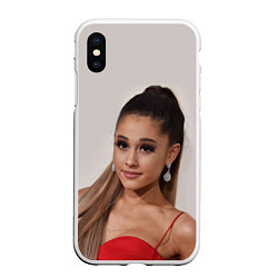 Чехол iPhone XS Max матовый Ariana Grande Ариана Гранде, цвет: 3D-белый