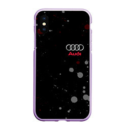 Чехол iPhone XS Max матовый AUDI, цвет: 3D-сиреневый