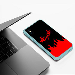 Чехол iPhone XS Max матовый АлисА, цвет: 3D-мятный — фото 2