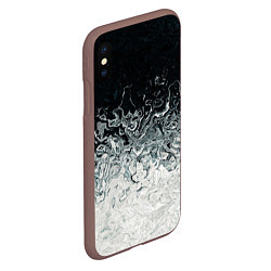 Чехол iPhone XS Max матовый Вода абстракция, цвет: 3D-коричневый — фото 2