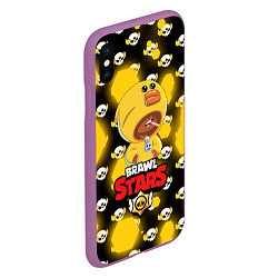 Чехол iPhone XS Max матовый BRAWL STARS SALLY LEON, цвет: 3D-фиолетовый — фото 2